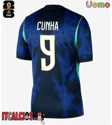 Brasile Matheus Cunha #9 Seconda Maglia Mondiali 2026 Manica Corta
